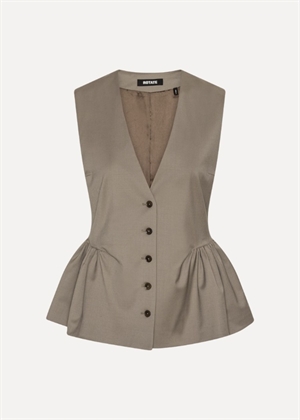 Macane Peplum waistcoat Driftwood ROTATE 